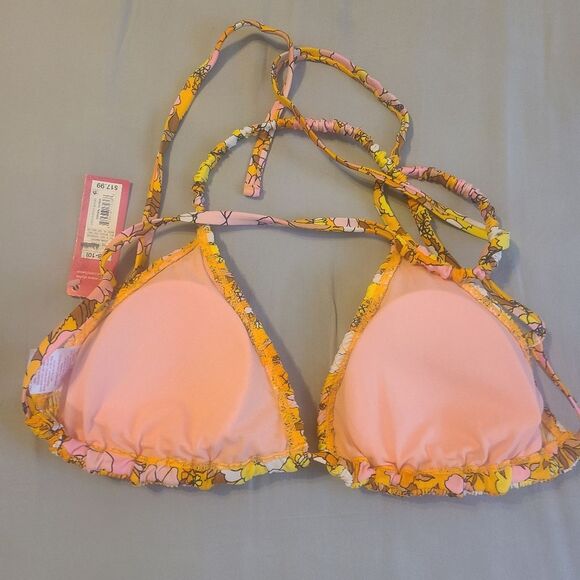 NWT Target Xhilaration Floral Bikini Top Size L - Picture 2 of 4